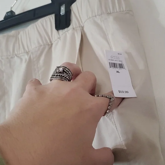 Gap Easy Wide Leg Chino Pants Size XL Womens New With Tags Elastic Waist - Picture 3 of 16